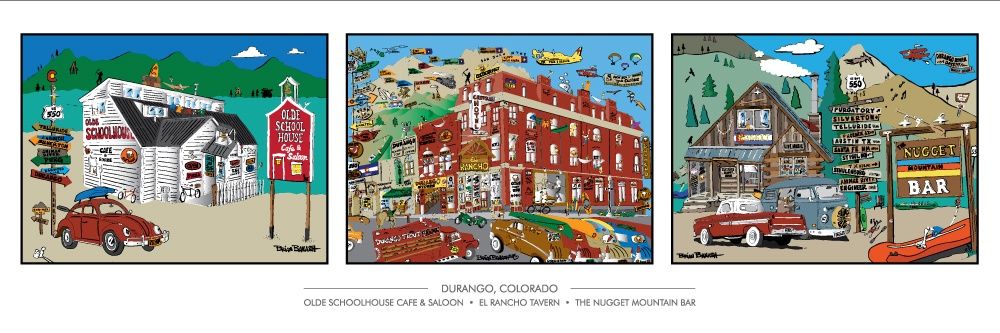 DURANGO LOCAL BARS | LOOSE PRINT | ILLUSTRATION | 1:3 RATIO