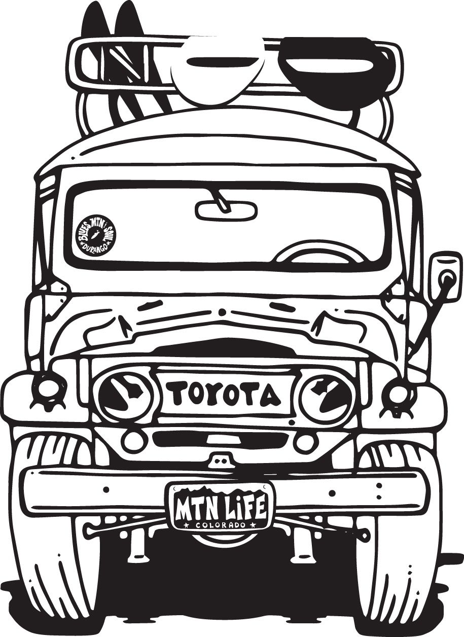 SKI BOARD LAND CRUISER II GRILL | STICKER, Size: 2&quot;