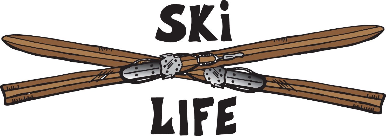 SKI LIFE VINTAGE SKIIS | STICKER, Size: 2&quot;