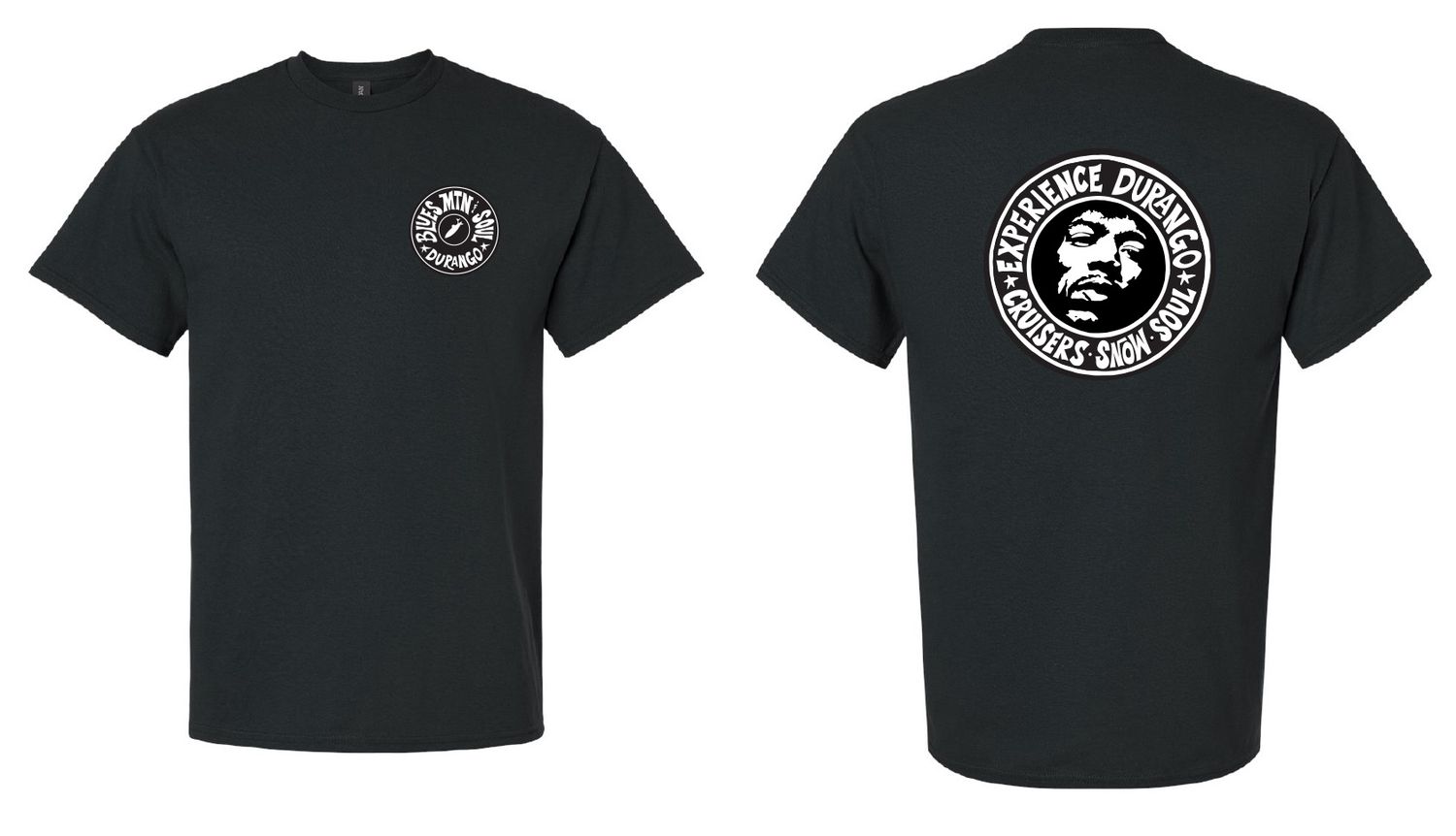 EXPERIENCE DURANGO CRUISERS SNOW SOUL MEN&#39;S SHORT SLEEVE TEE, COLOR: BLACK, Size: X-SM