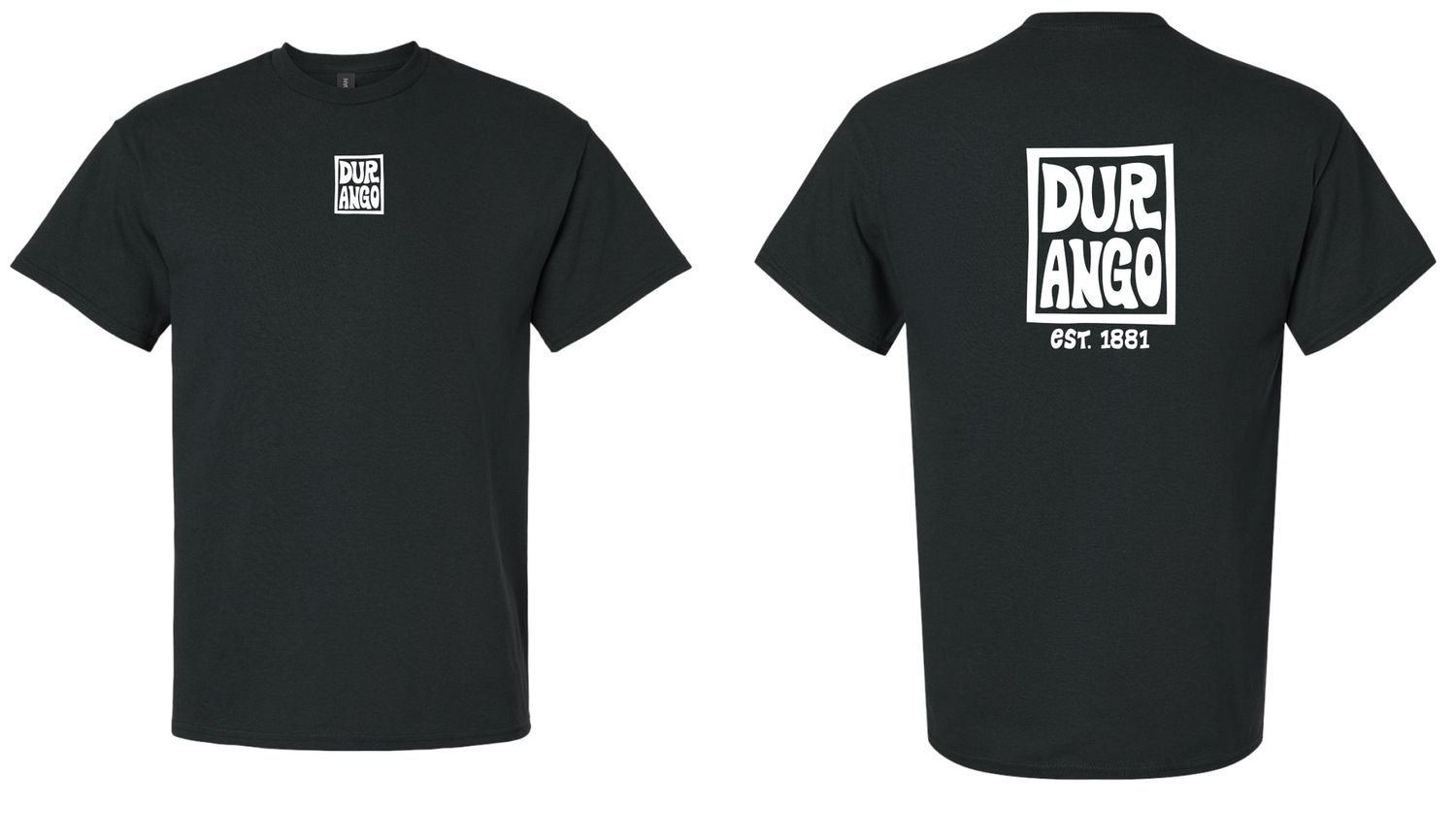 DURANGO STACKED | MEN&#39;S SHORT SLEEVE TEE, COLOR: BLACK, Size: SM