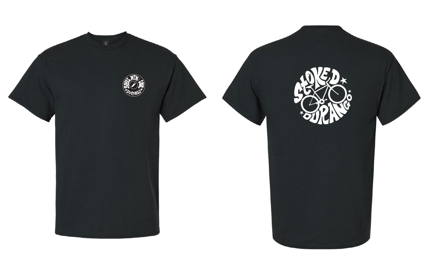 STOKED DURANGO MOUNTAIN BIKE | MEN&#39;S SHORT SLEEVE TEE, COLOR: BLACK, Size: SM