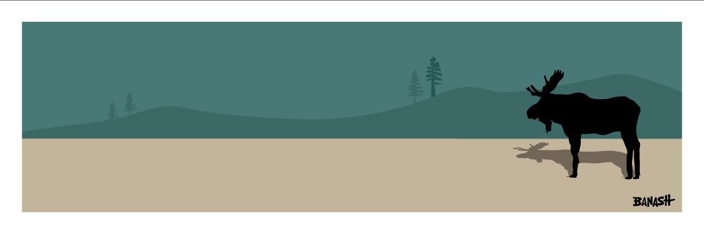 MOOSE HILLS | LOOSE PRINT | ILLUSTRATION | 1:3 RATIO