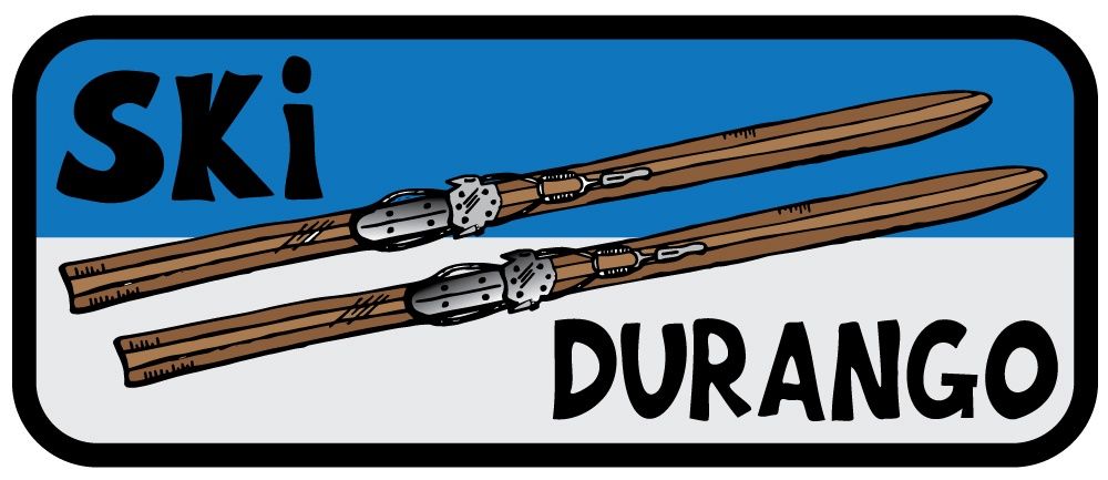 SKI DURANGO VINTAGE SKIIS | STICKER, Size: 2&quot;