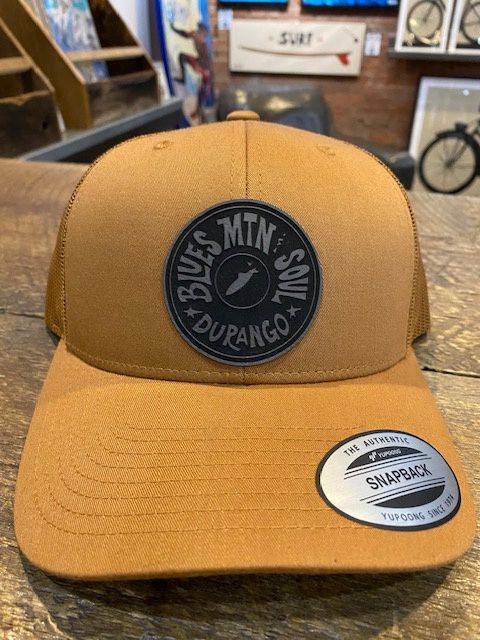 BLUES MTN &amp; SOUL LOGO | LEATHER PATCH | 6-PANEL PRO STYLE MESH HAT