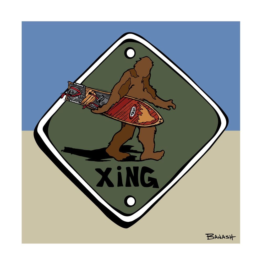 SASQUATCH SNOWBOARD XING | CANVAS | ILLUSTRATION | 1:1 RATIO