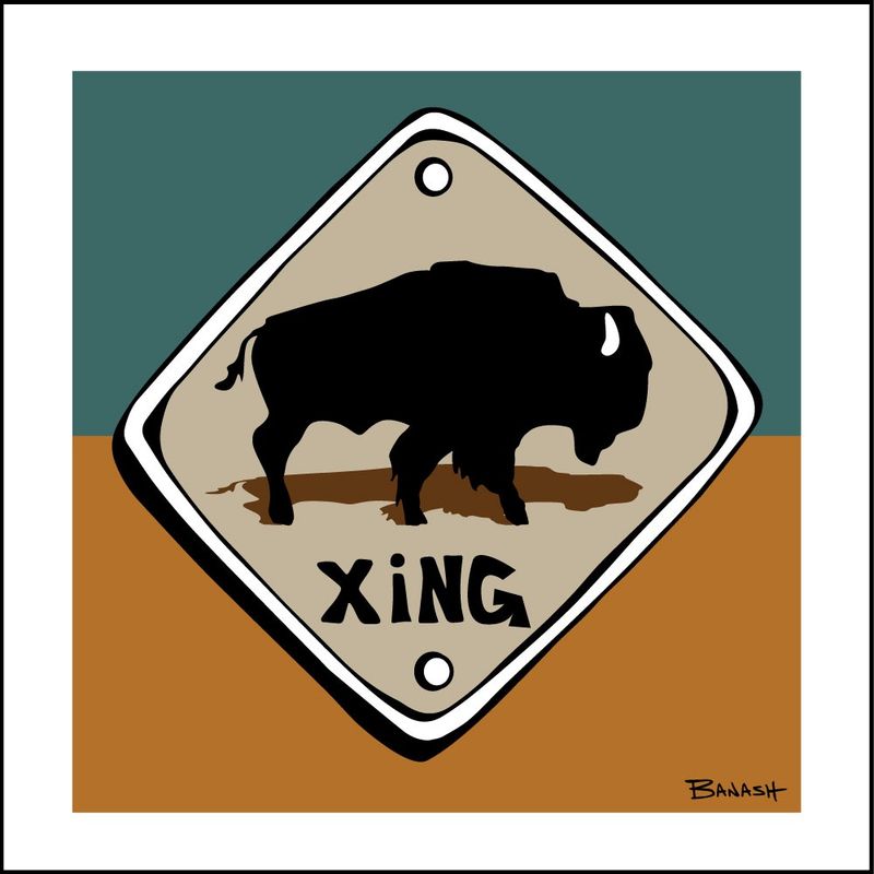BISON XING | CANVAS | ILLUSTRATION | 1:1 RATIO