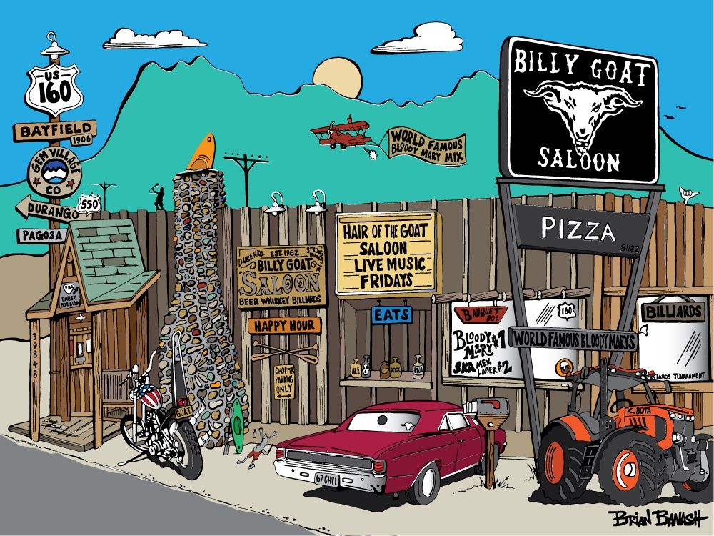 BILLY GOAT SALOON | CANVAS | ILLUSTRATION | 3:4 RATIO