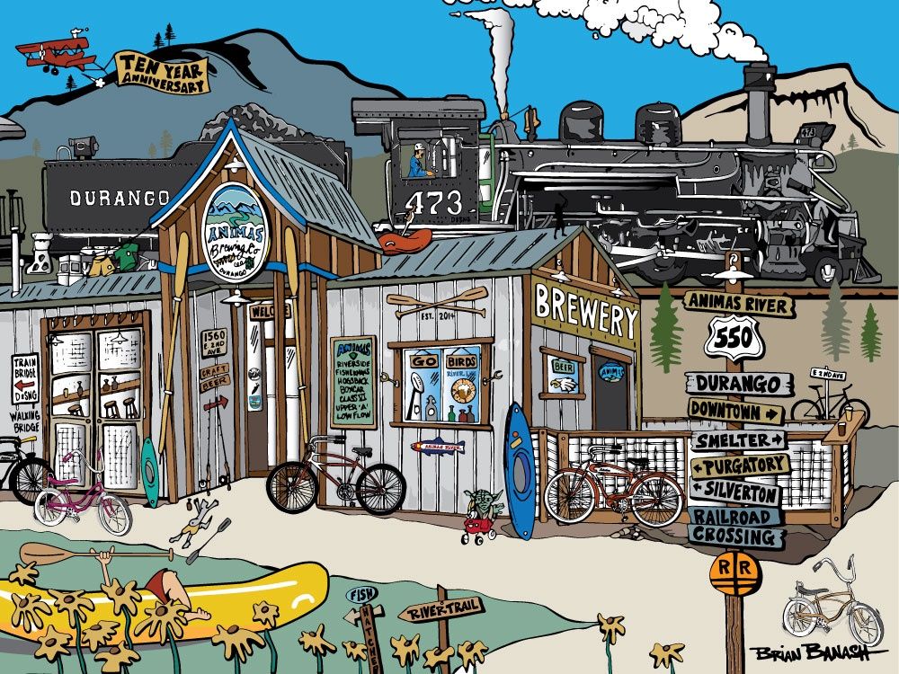 ANIMAS BREWING CO | LOOSE PRINT | ILLUSTRATION | 3:4 RATIO