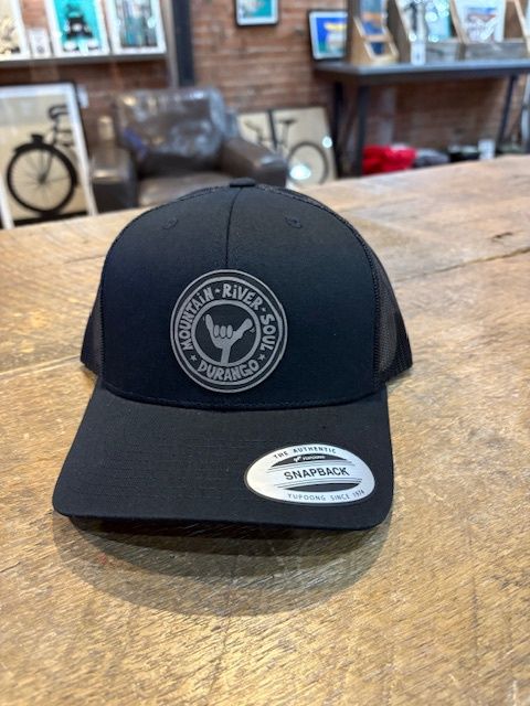 MOUNTAIN RIVER SOUL LOGO | LEATHER PATCH | 6-PANEL PRO STYLE MESH HAT