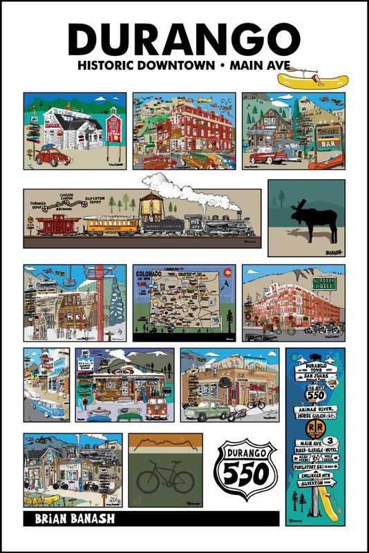 DURANGO LOCAL TOWN | CANVAS | ILLUSTRATION | 2:3 RATIO
