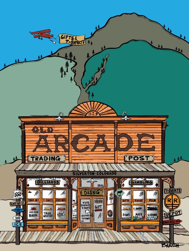 OLD ARCADE SILVERTON | CANVAS | ILLUSTRATION | 3:4 RATIO