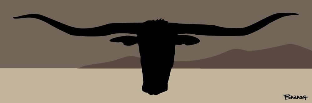 LONGHORNS PLAINS | LOOSE PRINT | ILLUSTRATION | 1:3 RATIO