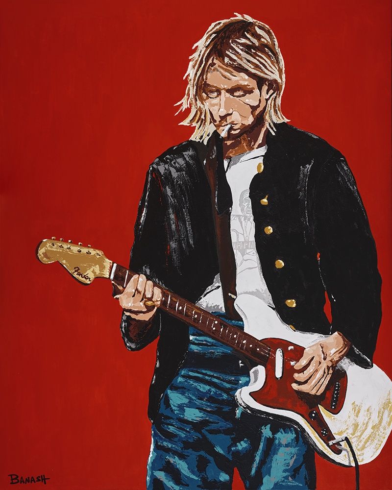 COBAIN GRUNGE ROCKER | CANVAS | ACRYLIC PAINTING | 3:4 RATIO