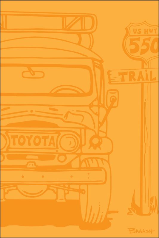 LAND CRUISER II MONO ORANGE | LOOSE PRINT | ILLUSTRATION | 2:3 RATIO