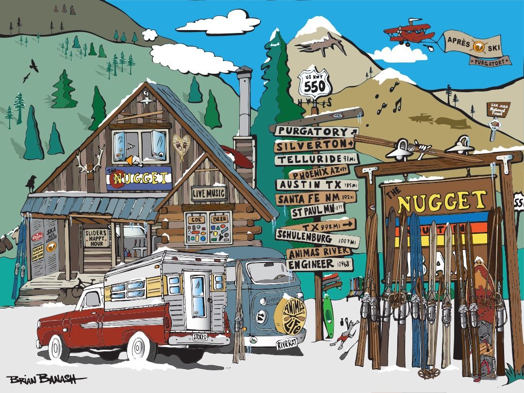 THE NUGGET MOUNTAIN BAR WINTER DAYZ | LOOSE PRINT | ILLUSTRATION | 3:4 RATIO