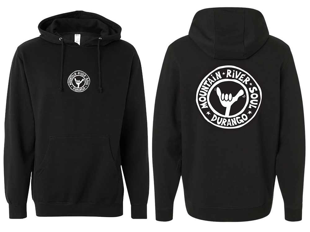 MOUNTAIN RIVER SOUL DURANGO SHAKA | PULLOVER HOODIE, COLOR: BLACK, Size: SMALL