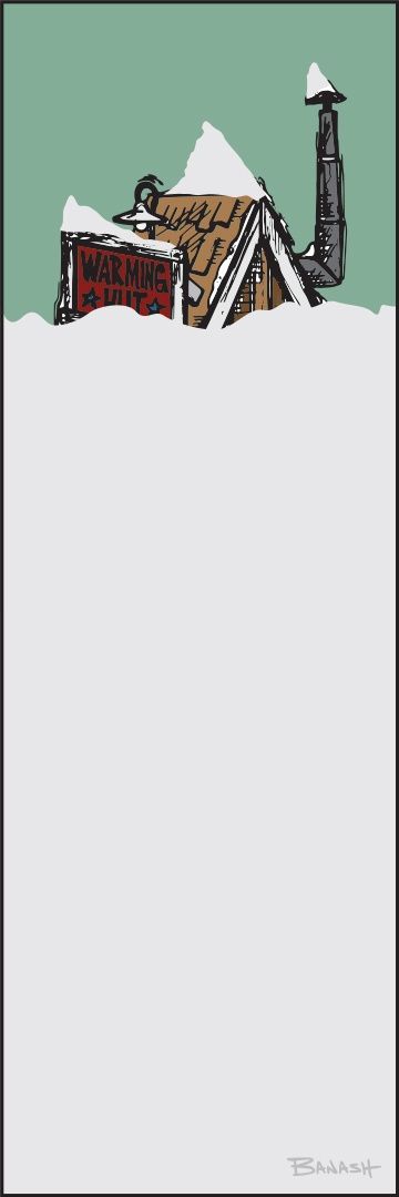 WARMING HUT SNOW DAY | LOOSE PRINT | ILLUSTRATION | 1:3 RATIO