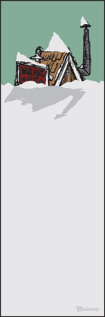 WARMING HUT SNOW DAY | CANVAS | ILLUSTRATION | 1:3 RATIO