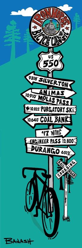 IRON HORSE BICYCLE CLASSIC MOLAS PASS SEAFOAM | LOOSE PRINT | ILLUSTRATION | 1:3 RATIO