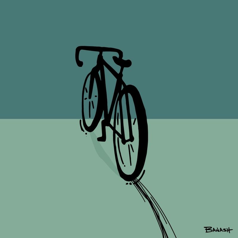 ROAD BIKE TRAIL DURANGO | LOOSE PRINT | ILLUSTRATION | 1:1 RATIO