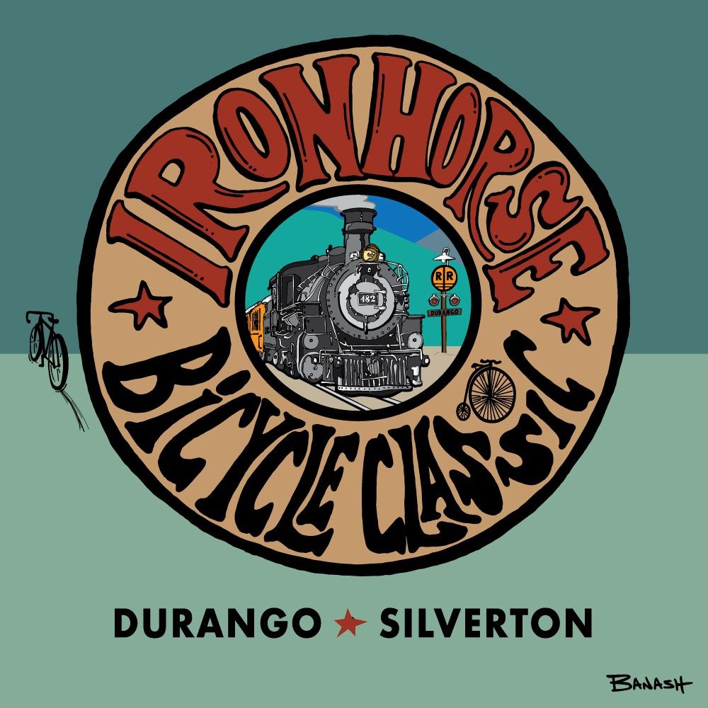 IRON HORSE BICYCLE CLASSIC D&amp;SNG LOCOMOTIVE 482 LOGO | LOOSE PRINT | ILLUSTRATION | 1:1 RATIO