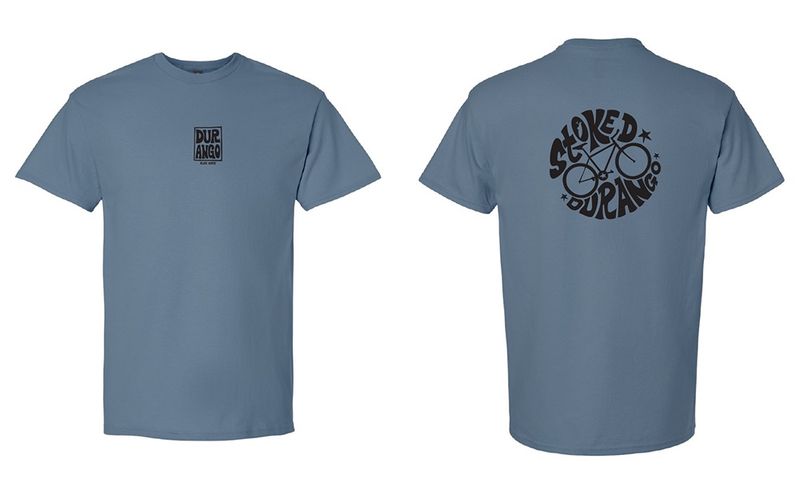 STOKED DURANGO MOUNTAIN BIKE DURANGO STACKED FRONT | MEN'S SHORT SLEEVE TEE