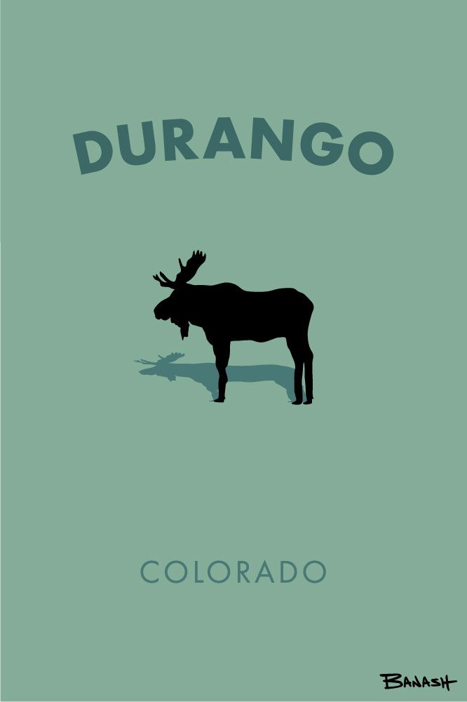 DURANGO COLORADO MOOSE | LOOSE PRINT | ILLUSTRATION | 2:3 RATIO
