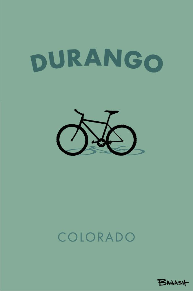 DURANGO COLORADO MOUNTAIN BIKE | LOOSE PRINT | ILLUSTRATION | 2:3 RATIO