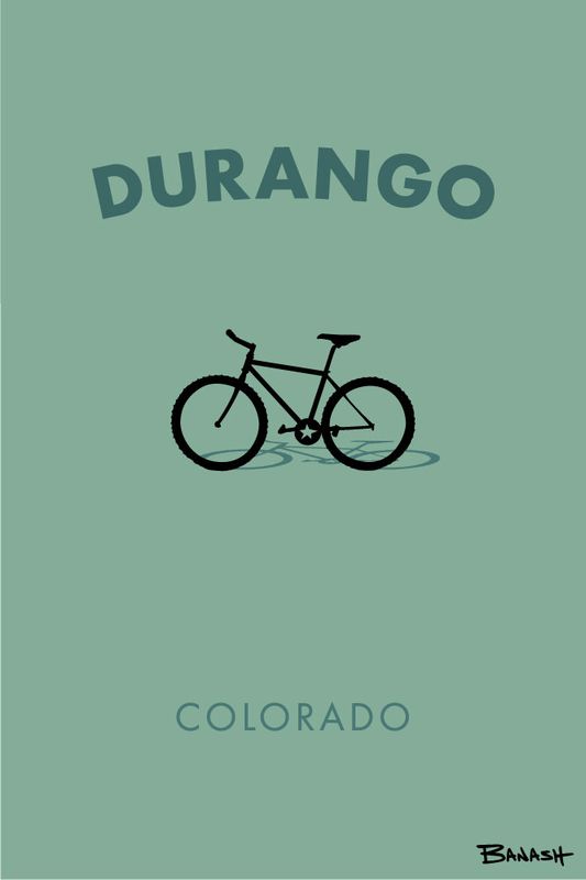 DURANGO COLORADO MOUNTAIN BIKE | LOOSE PRINT | ILLUSTRATION | 2:3 RATIO