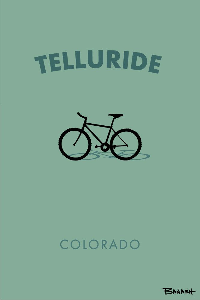 TELLURIDE COLORADO MOUNTAIN BIKE | CANVAS | ILLUSTRATION | 2:3 RATIO
