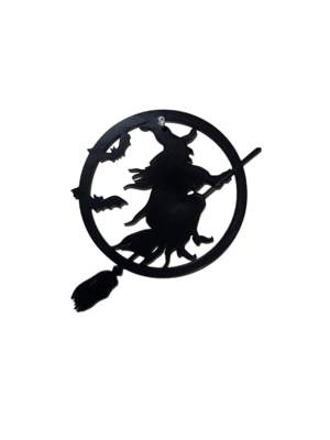 Witch On Broomstick Wall Art