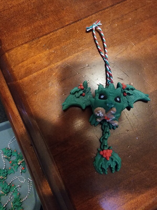 Articulated Dragon Christmas Ornament