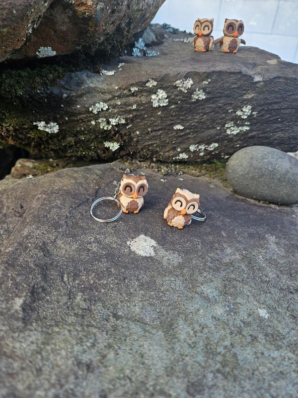 Little Ruru (owl) keyring