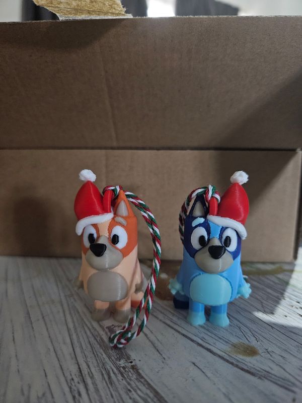 Blue And Bingo Ornaments