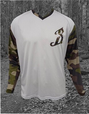 White 0z camo longsleeve jersey