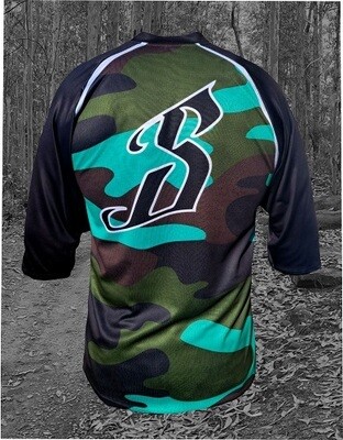 Aqua Oz camo 3/4 sleeve