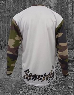 White 0z camo longsleeve jersey