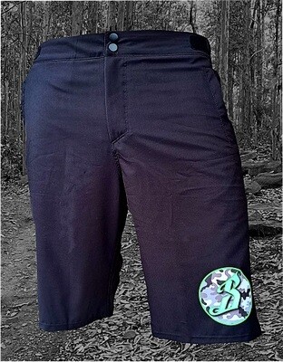 Black quick dry stretch MTB shorts