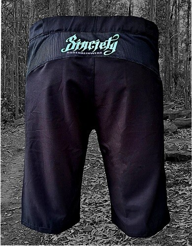 Black quick dry stretch MTB shorts