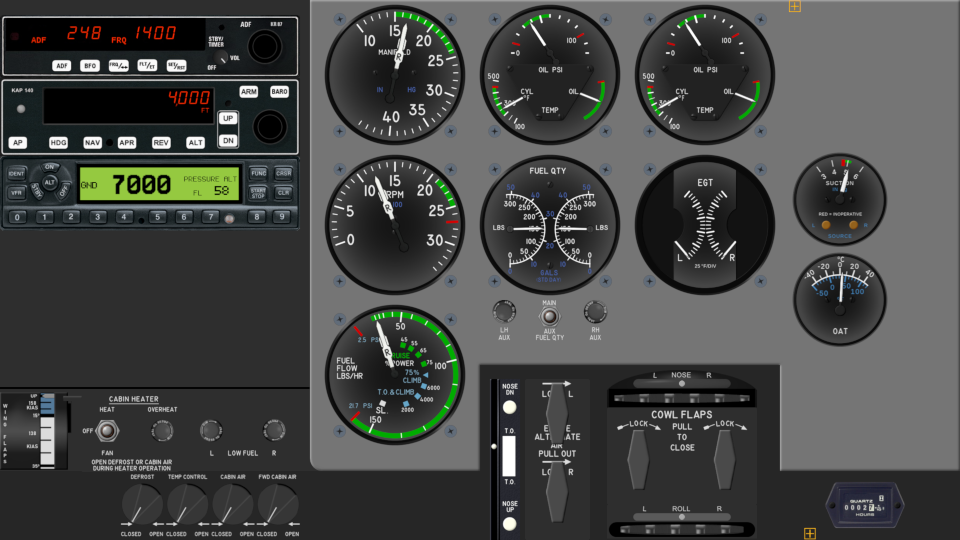 Cessna 310 Panel Set