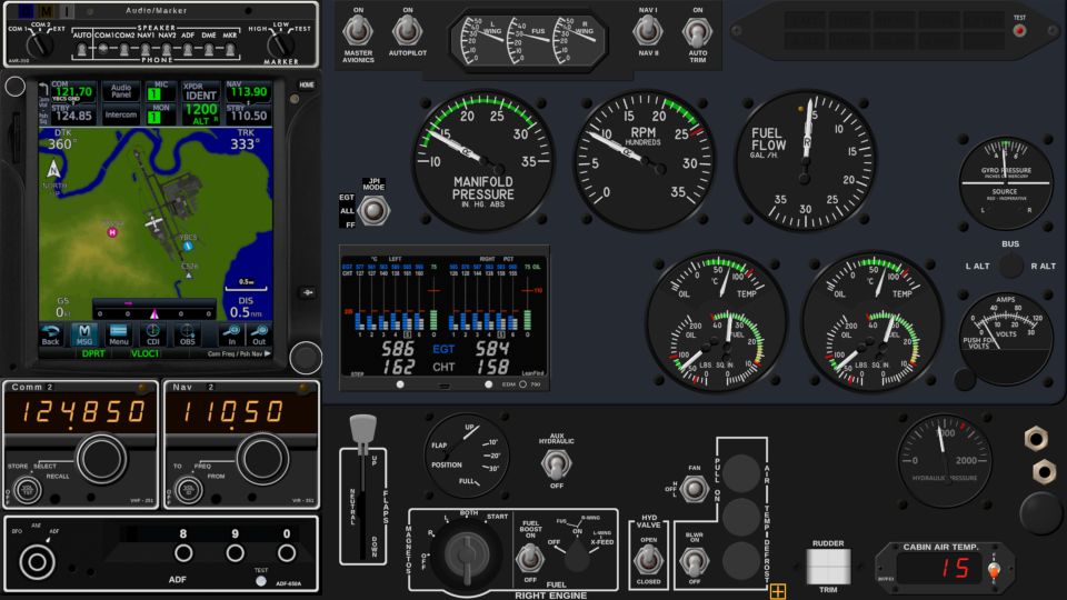 Piper Aerostar 600 Panel Set