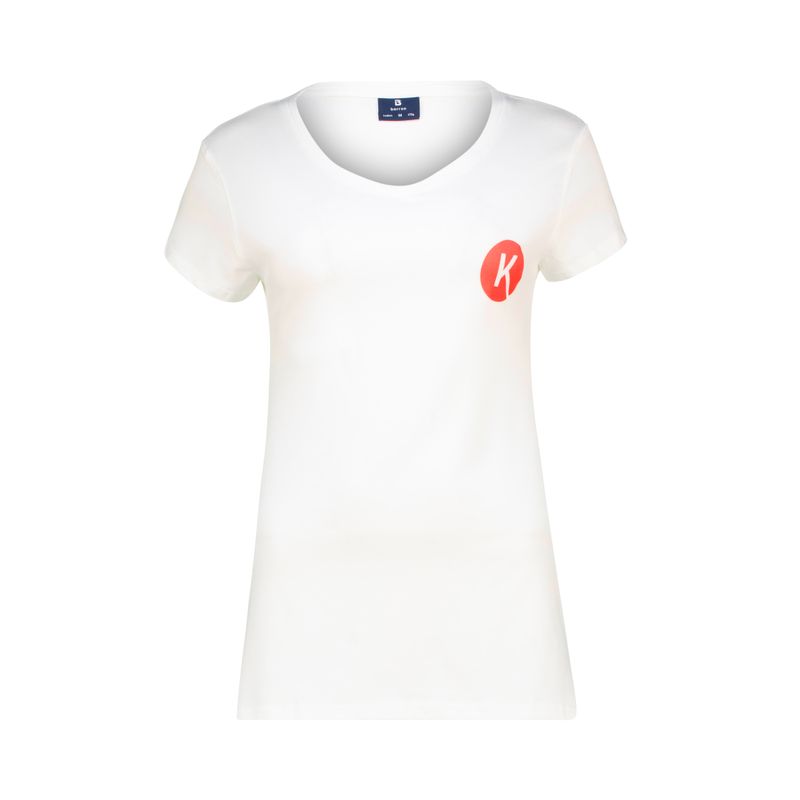 Koa Ladies T-Shirt White and Coral