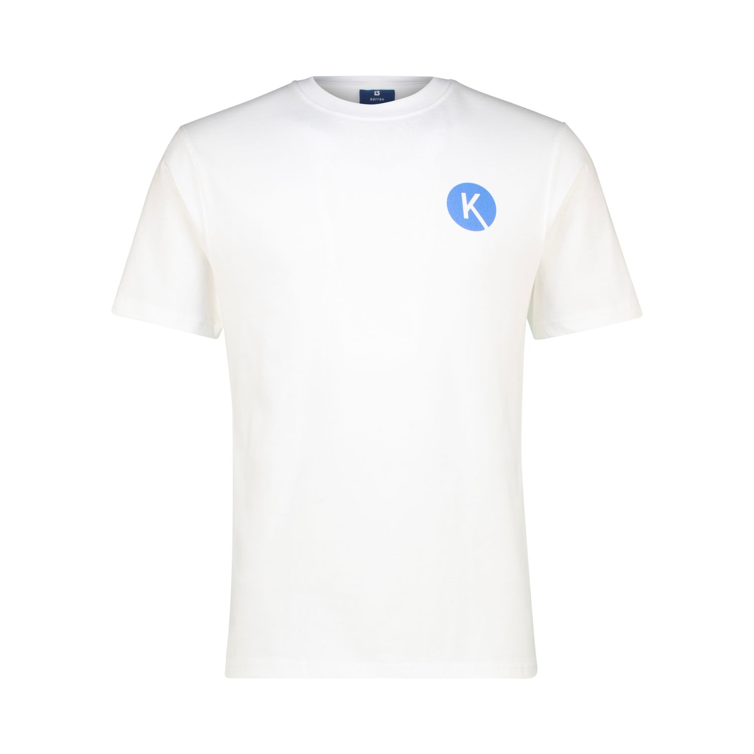 Koa Mens V Neck T-Shirt White and Blue