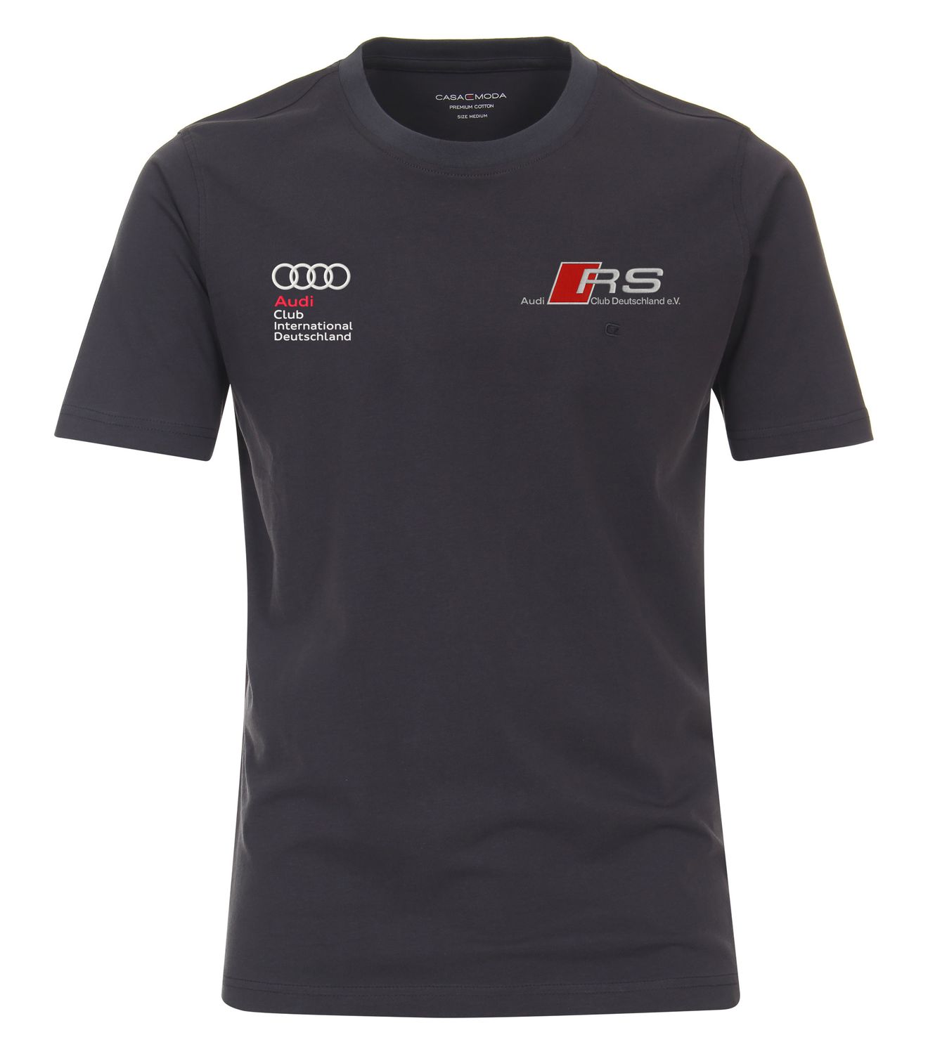 T-Shirt inkl. Clublogo, Kurzarm, Unisex, Farben: Anthrazit