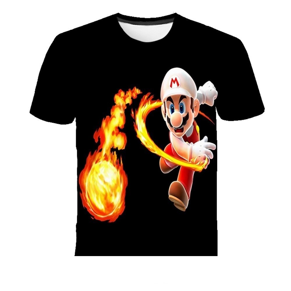 Chandail T-Shirt- Super Mario Bros boulle de feu