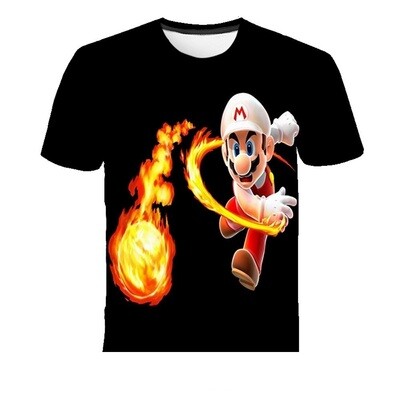 Chandail T-Shirt- Super Mario Bros boulle de feu