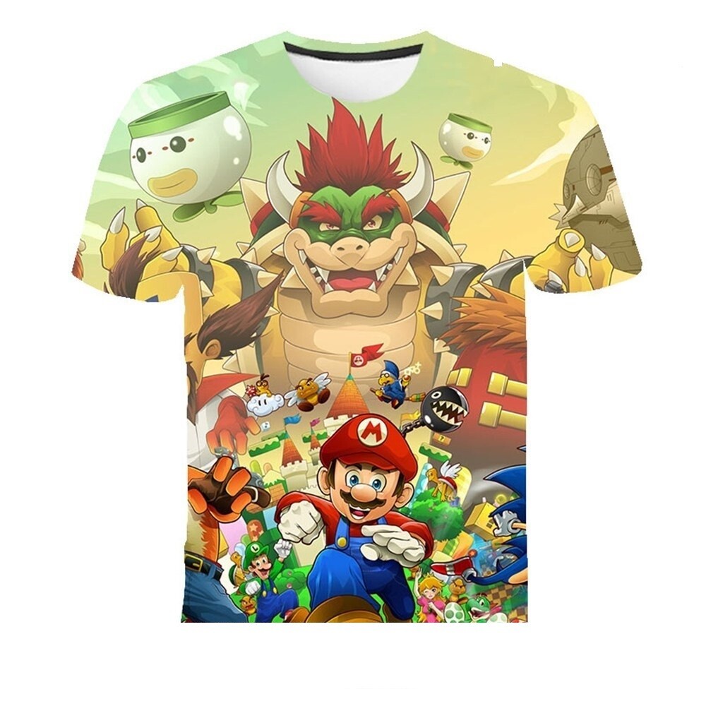 Chandail T-Shirt Super Mario Bros - Avec ses amis