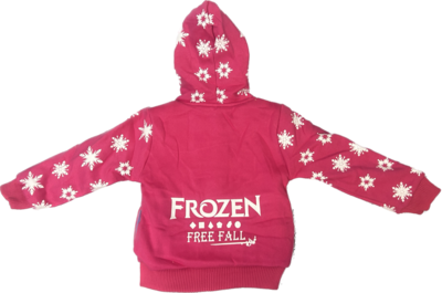 Veste Reine des Neiges rose foncé doublée