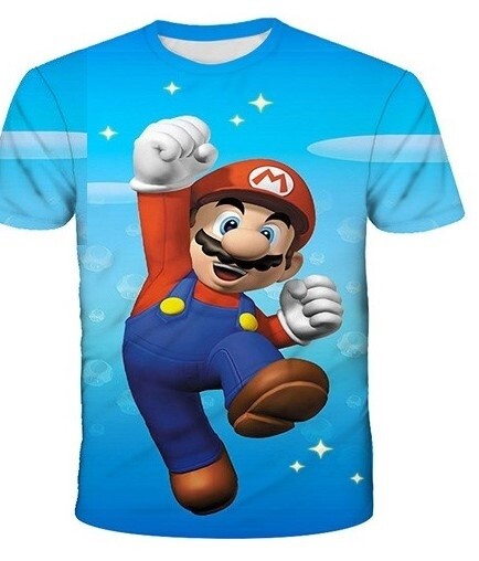 Chandail T-Shirt Super Mario Bros - Bleu